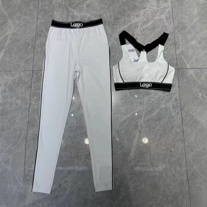 A54Sports Support Vest and High-waist Shaping Pants Yoga Stretch Two-piece Set Fitness Suit