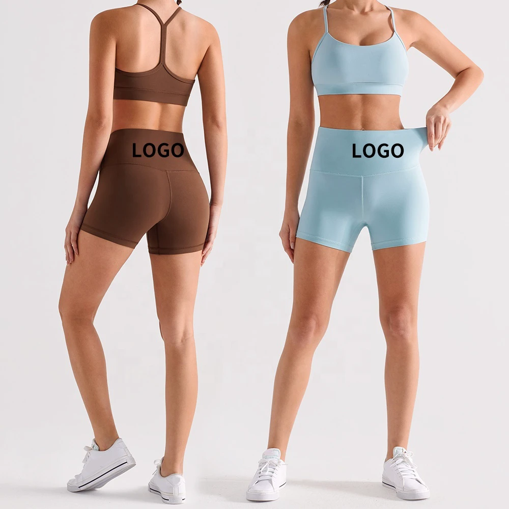 Women Solid Color High Waisted Hip Lifting Tummy Tucking Peach Butt Yoga Pants Sports Running Fitness Three Quarter Pants Shorts