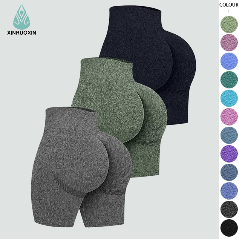 Custom High-waisted Yoga Leggings Short Biking Hip Lift Friendly Exercise Peach Butt Fitness Shorts for Women
