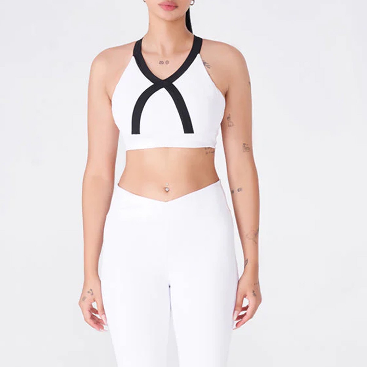 Best Design Women's High Support Strapless Sport Bra Yoga Plus Size Breathable Front Logo Removable Pads Customizable Mesh