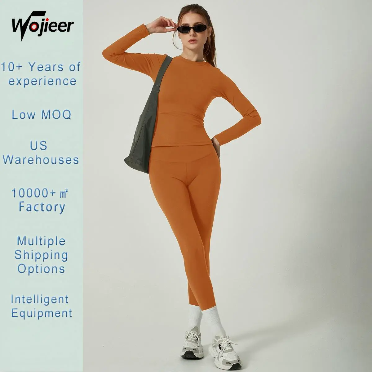 WOJIEER Elastic Waist 2Pcs Gym Sets Breathable Sports Leggings Short Sleeves Hip Lifting Yoga Pants Yoga Set for Women
