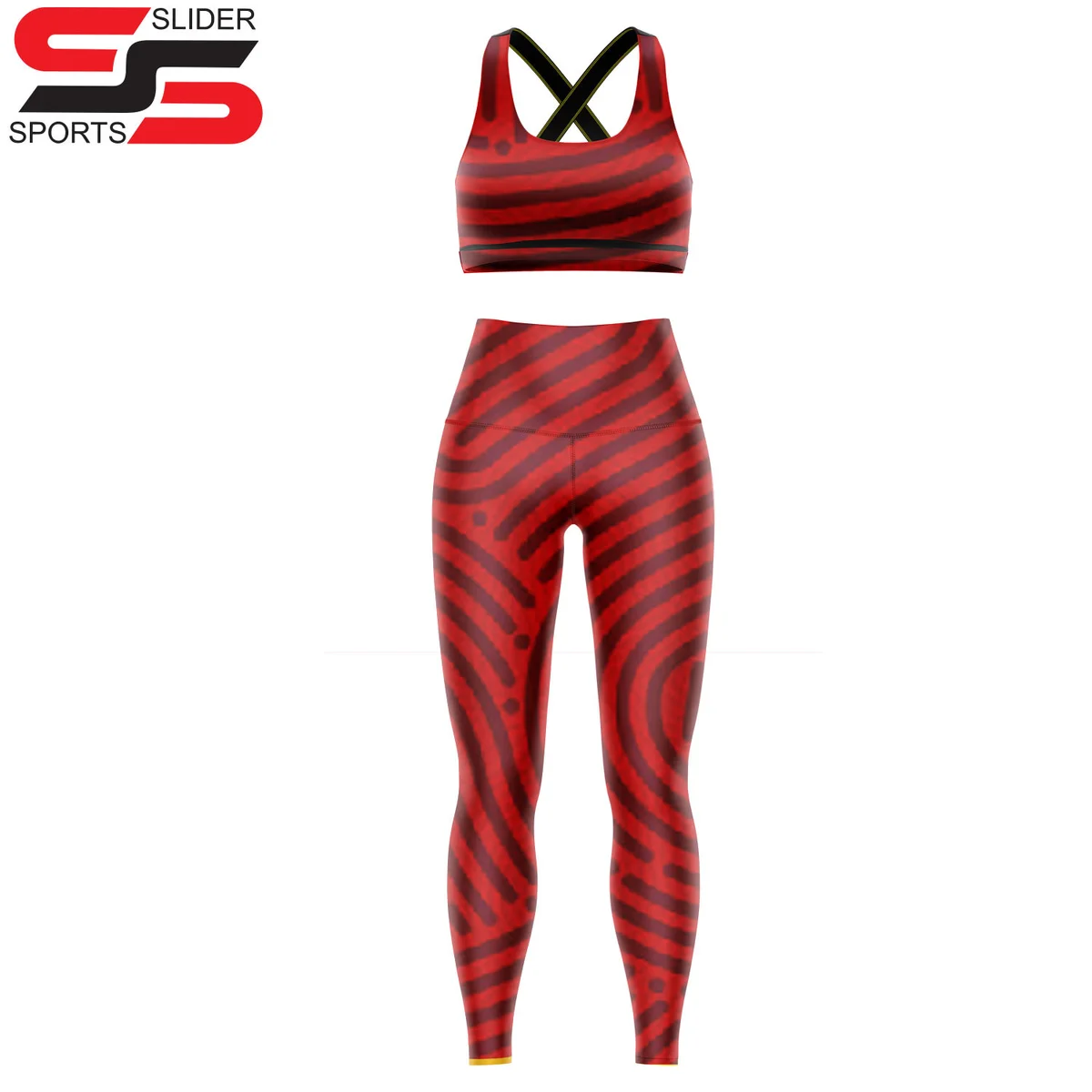 Wholesale Women's 2 Piece Workout Set - High Waist Leggings and Crop Top Yoga Set