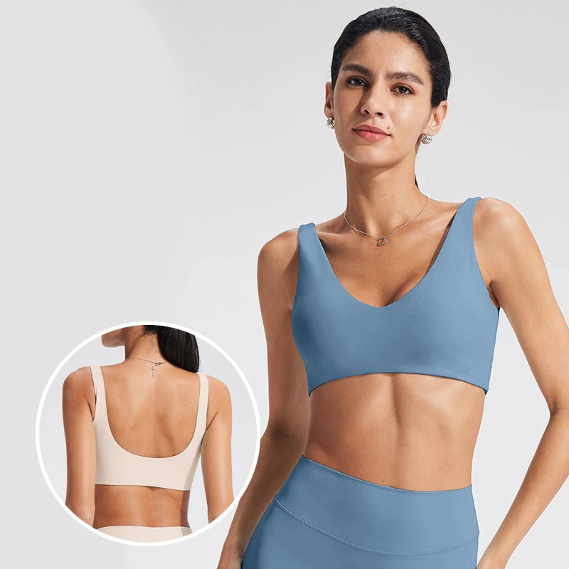 Roregal U Beautiful Back Skin-friendly Sport Bra High Strength Anti-shock Top Women's Sports Bra With Bra Pads