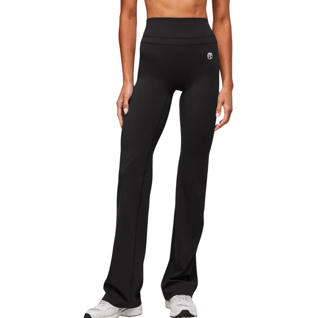 High Waisted Black Flare Yoga Pants Women Bootcut Gym Leggings Wide Leg Workout Tights Soft Tummy Control Sportswear Custom