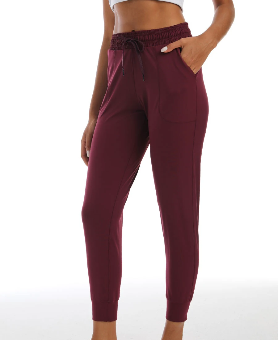 Women's High Waist Yoga Joggers, Zipper Pocket Quick Dry Pants for Workout Fitness.