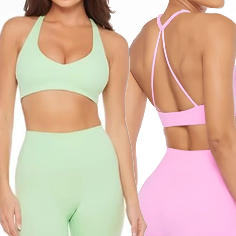 Hot Sale Shockproof Yoga Bra Quick Dry Running Wear Women Breathable Exercise Fitness Workout Bra