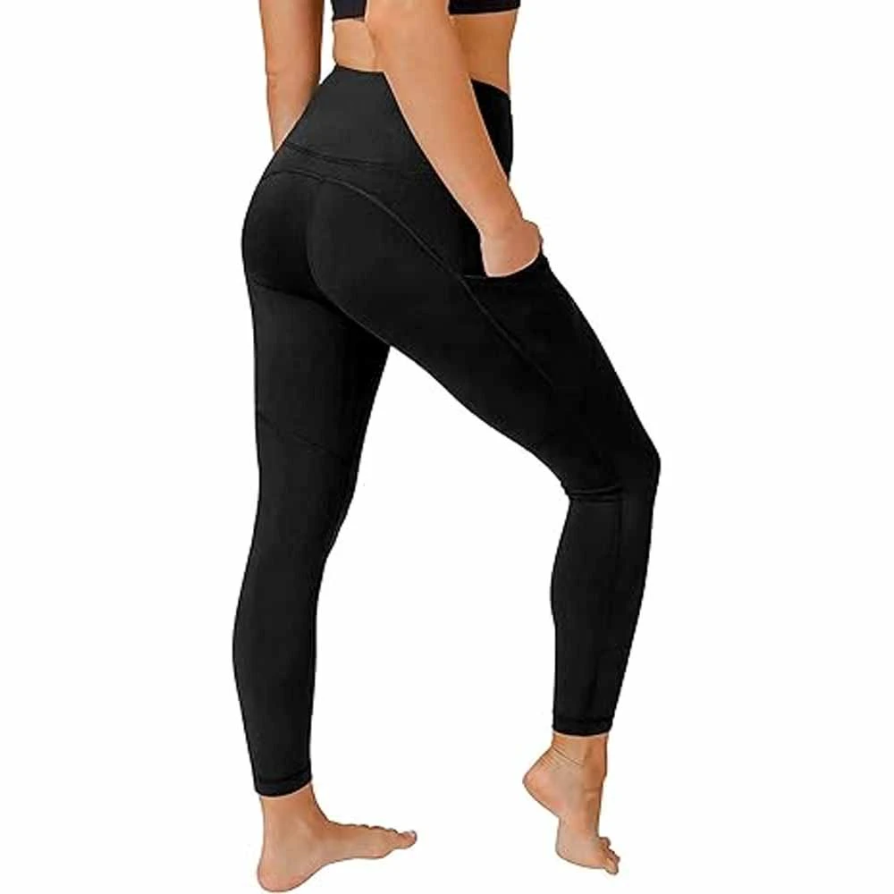 Online Best Selling Women Leggings New Solid High Waist Ankle-Length Yoga Wear Durable Customizable Polyester Spandex Low Price