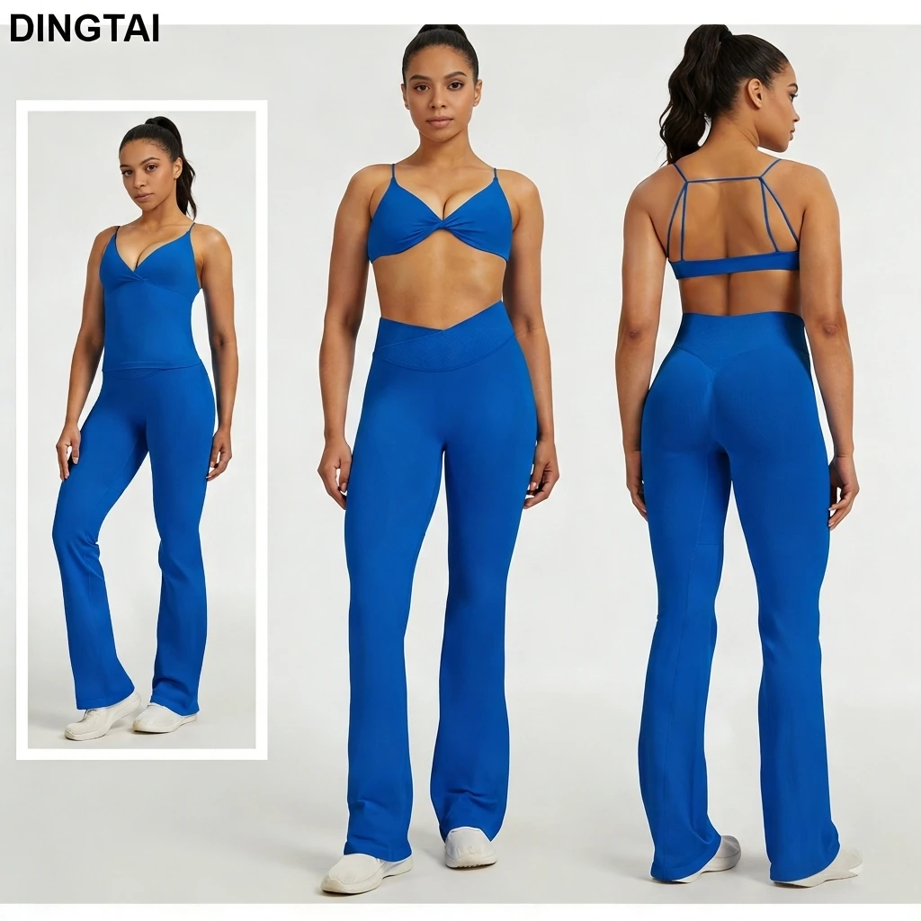 Wholesale Womens Yoga Wear Set Active Wear Seamless Sports Sets Fitness Top Bra Workout Gym Wear Clothing