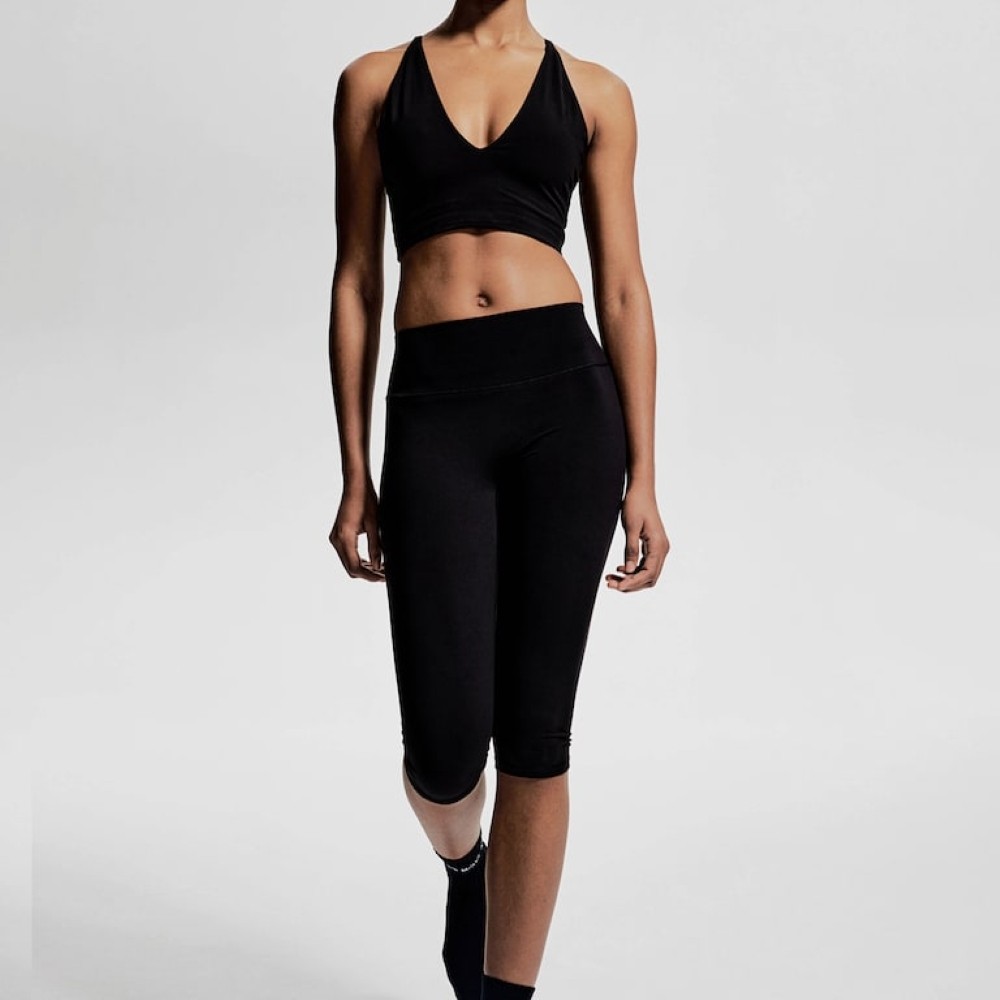 Cross Waist Butt Lifting Sports High Waisted Workout Yoga Pants with Pockets