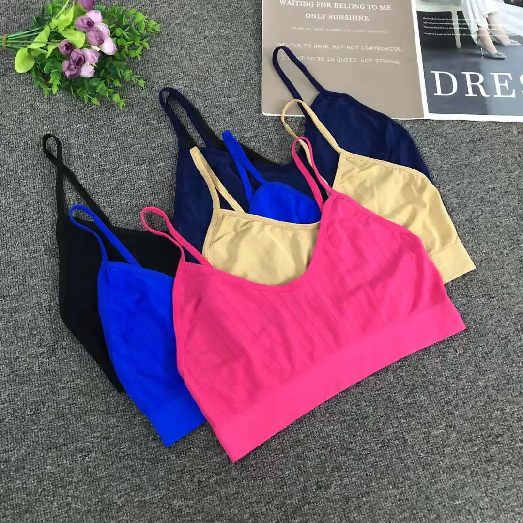 Factory Wholesale Young Girls Nylon Teenager Hot Sexy Seamless School Girls Sports Running Bra