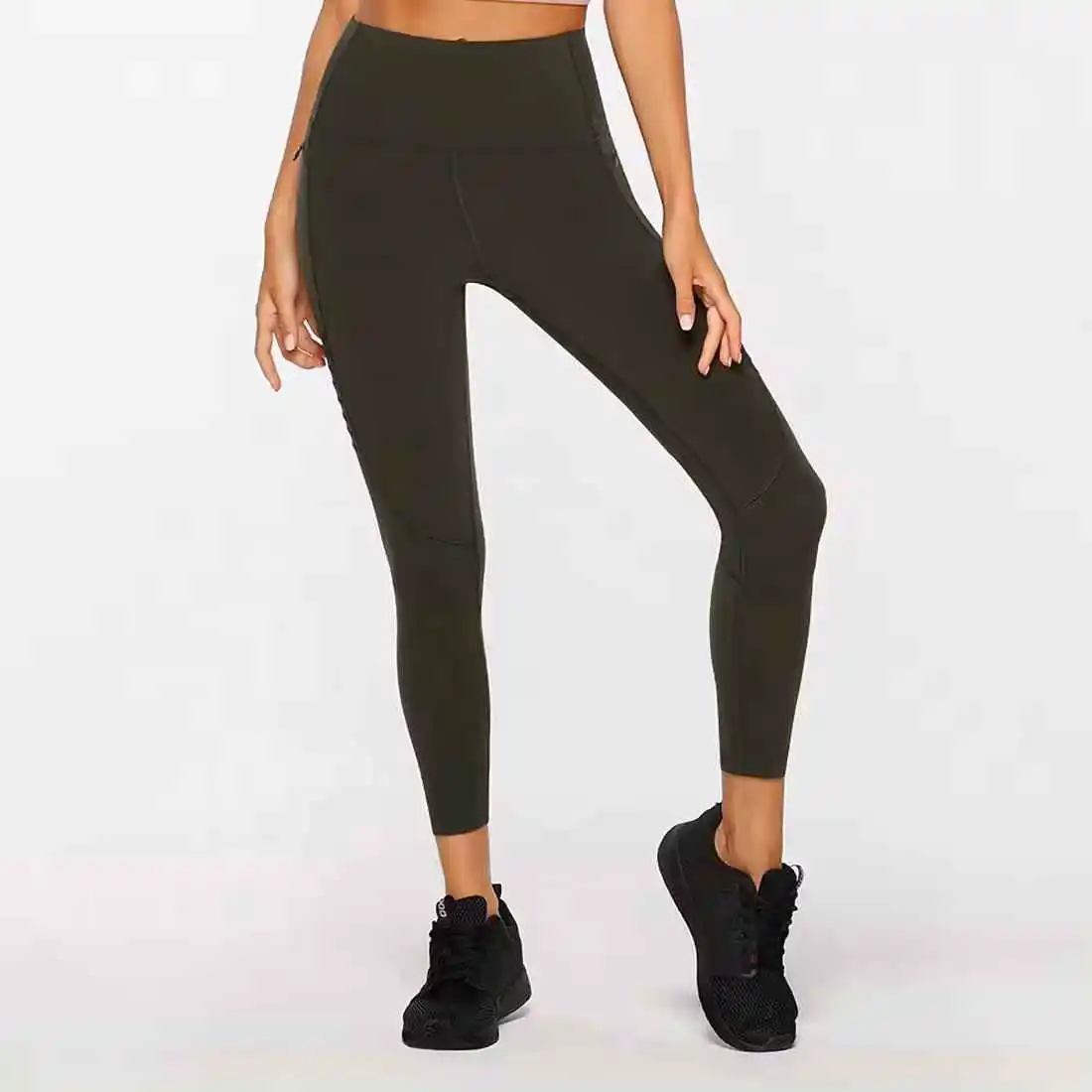 Womens Seamless High Waist Yoga Leggings With Long Sleeve Crop Top Gym Fitness Set Activewear