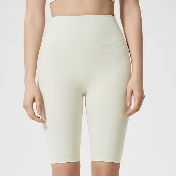 Women's High Waist Tummy Control Yoga Pants Anti-Curling Sport Shorts No Embarrassing Butt Lifting Stretch Sports DK388