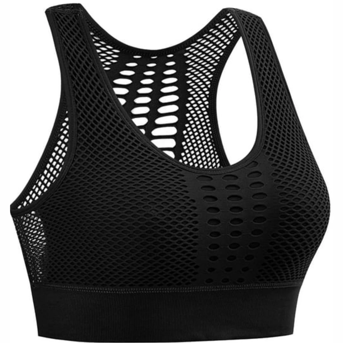 Hot Selling Sexy U Neck Straps Backless Workout Top Bra Shockproof Design Sports Yoga Gym Bra for Women