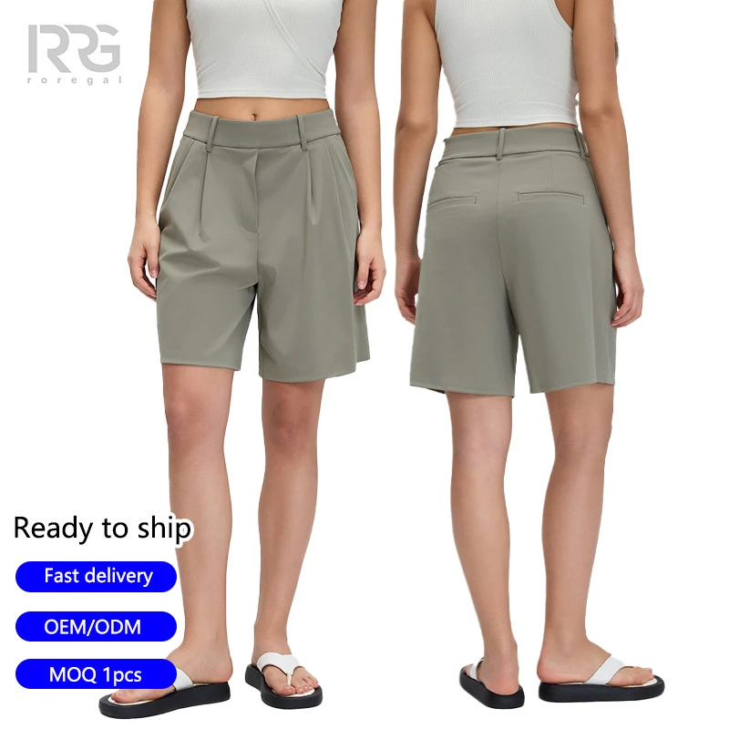 Roregal High-Waisted Loose-Fit Wide-Leg Cropped Pants Women's Summer Lightweight Casual Yoga Sport Shorts