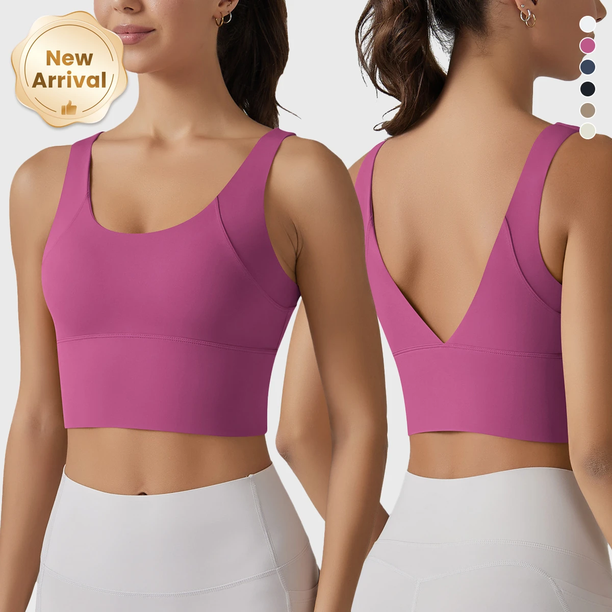 Women's High-Intensity Running Sports Bra Quick Drying Eco-Friendly Four-Way Stretch Wholesale Customizable Logo Sweat-Wicking