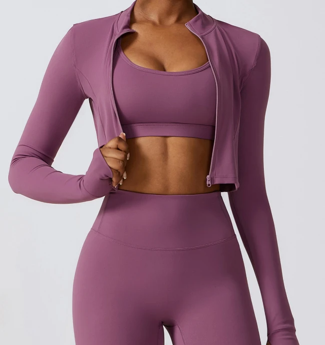 Best Selling Women's Yoga Set 2 Piece Solid Textured Spandex/Nylon Quick Dry Breathable Eco-Friendly High Waist Elastic Waist