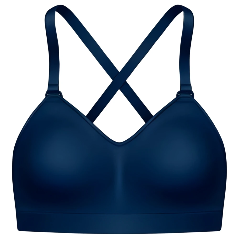Women's High Support Eco-Friendly Customizable Simple U-Neck Sports Bra Breathable Quick Dry Spandex/Nylon Adjustable Straps