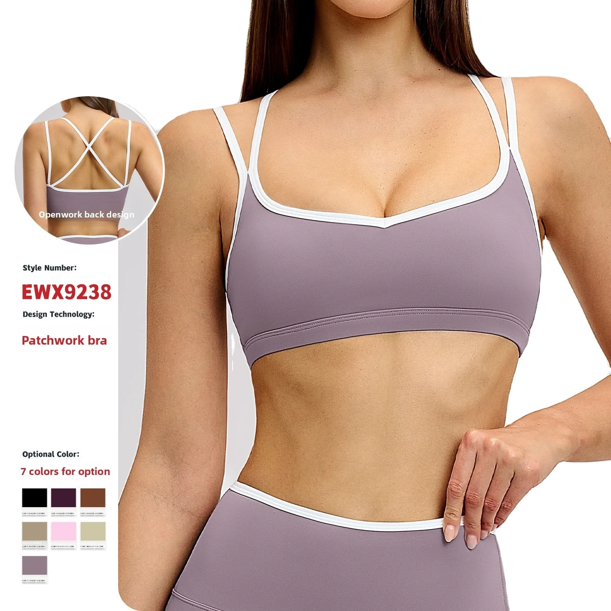 Custom Fitness Gym Workout Adjustable Strap Sports Yoga Bra for Women 2026 High Quality Lightweight Cross BacklessYoga Bra