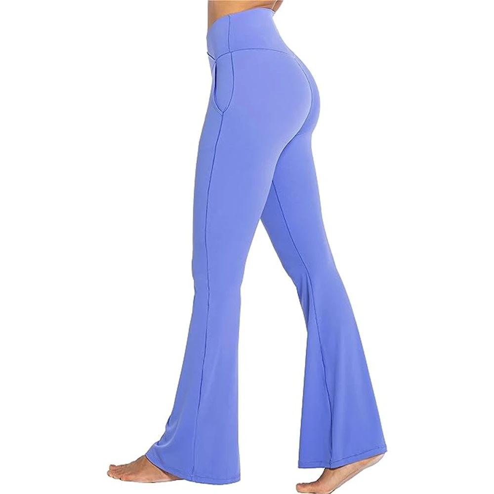 Mid-Waist Yoga Pants Tummy Control Pockets for Fitness Clothes Cotton / Bamboo Fiber Plus Size Women's Leggings from Pakistan