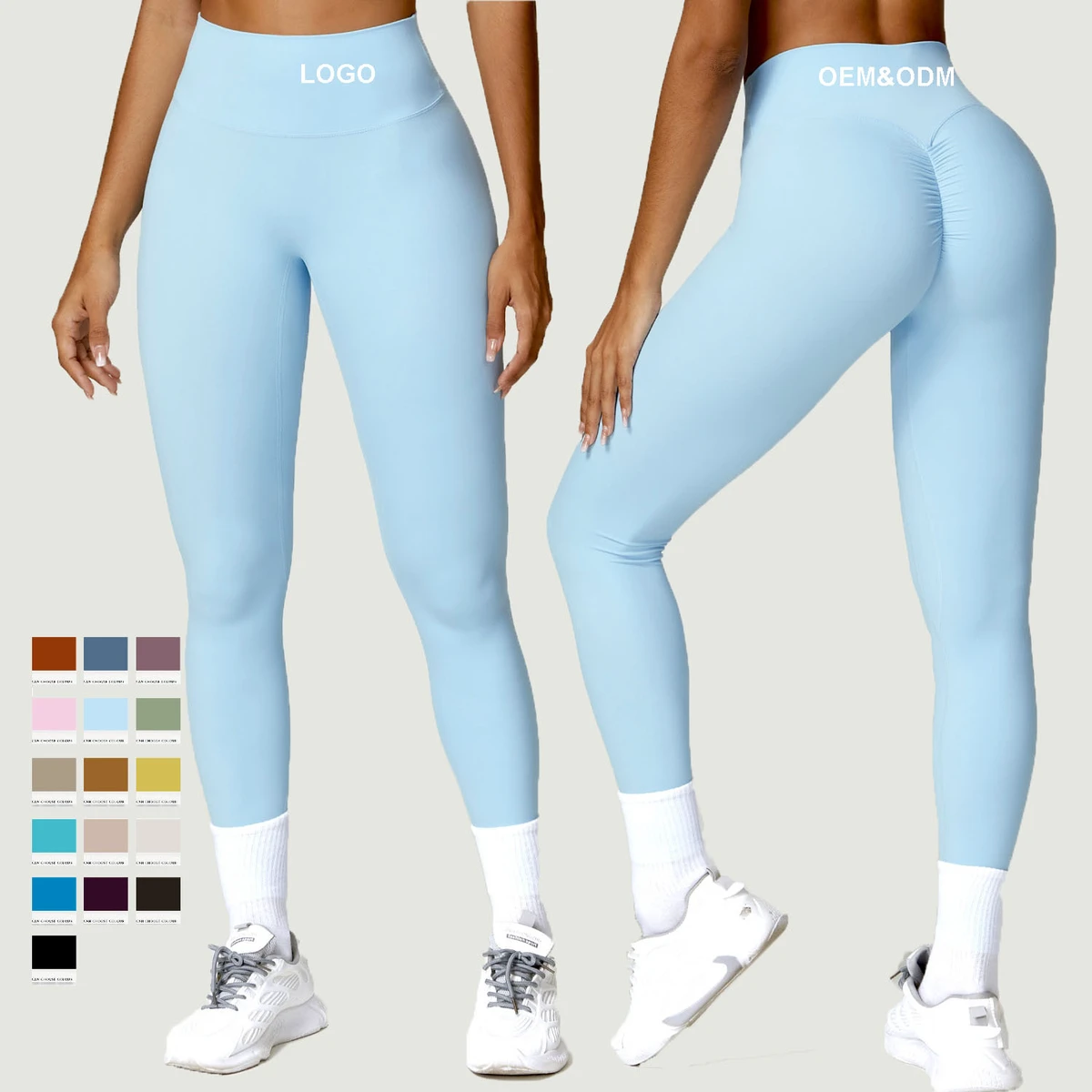 High Quality Quick-Drying Women's High Waist Gym Yoga Leggings Hip-Lifting Fitness Pants Sports Tight Trousers
