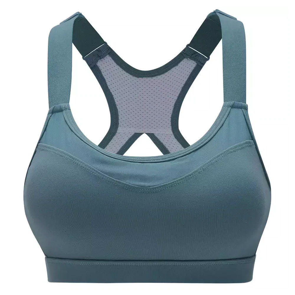 Outstanding Quality Breathable High Support New Letter Shoulder Strap Sling Back Yoga Sports Bra for Women