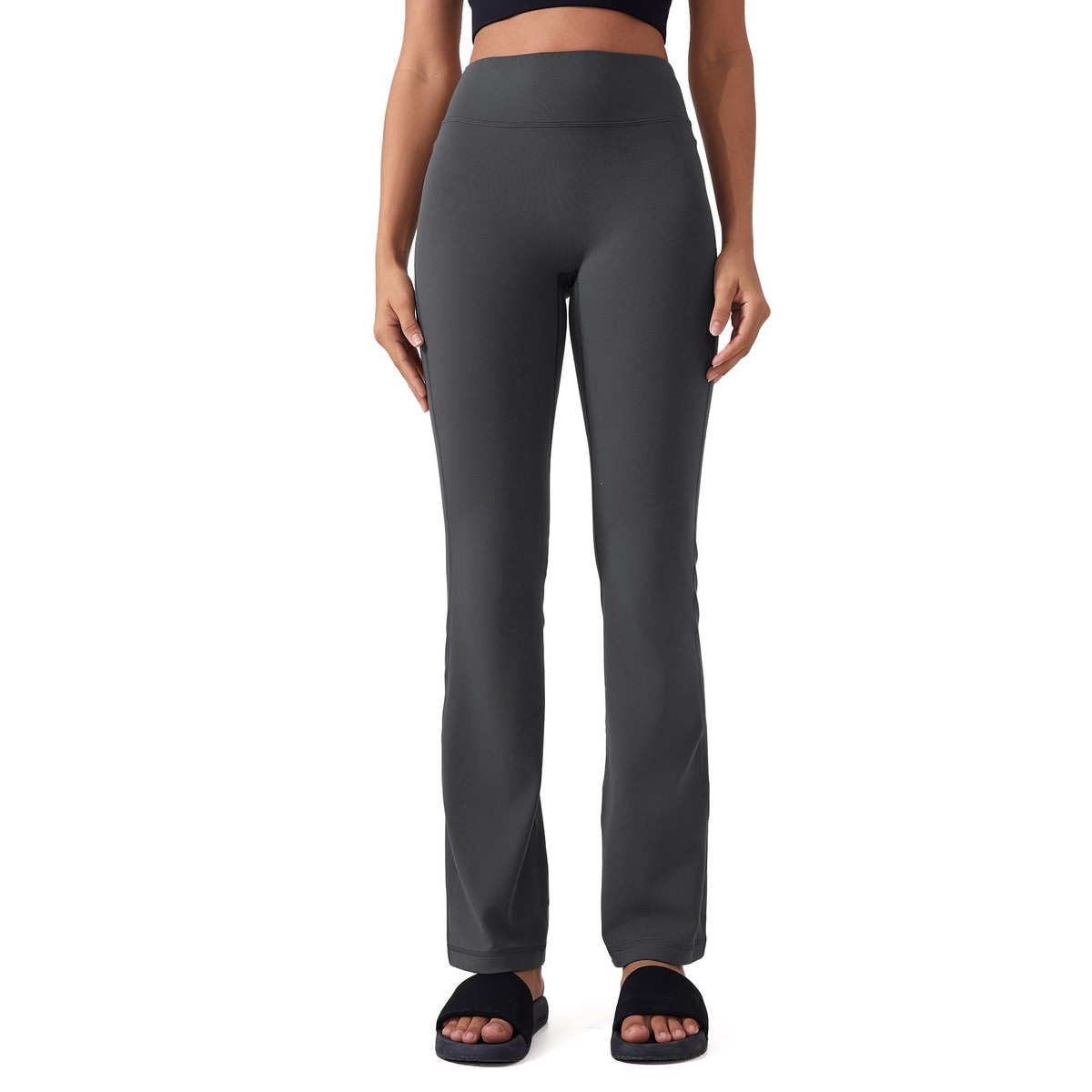 Women's High-Waisted Butt-Lifting Yoga Pants Wide-Leg Breathable 4-Way Stretch Fitness Wear (No Front Seam)