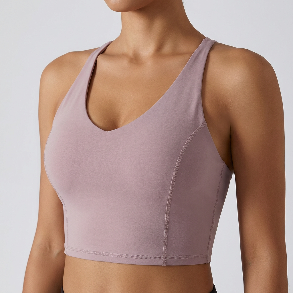 Custom Lightweight Women's Fitness Sports Bra Breathable Adjustable Straps Medium Support Spandex Running Bra