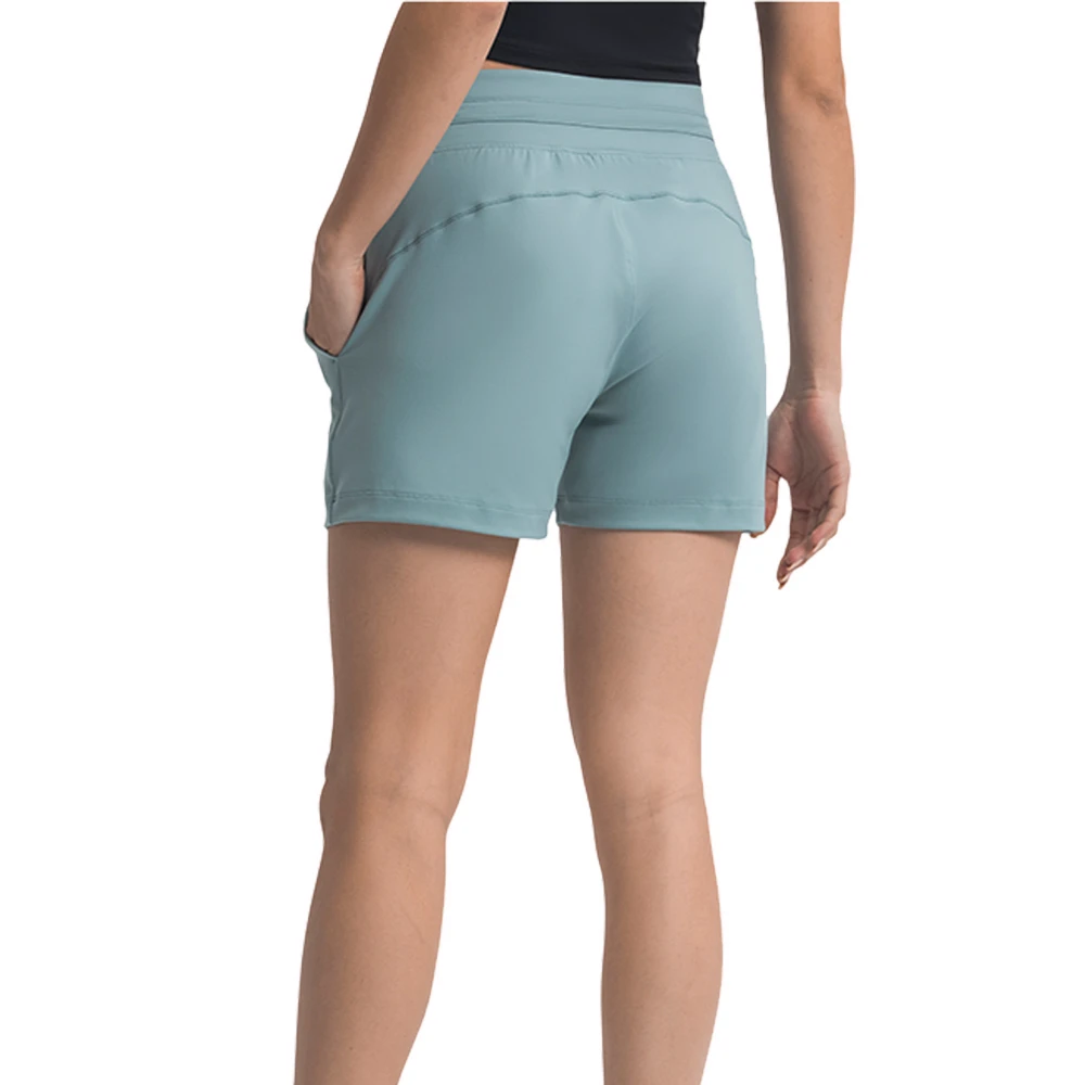 Customized High Quality Workout Yoga High Waist Gym Shorts Fitness Loose Running Sports Shorts for Women With Zipper Pocket