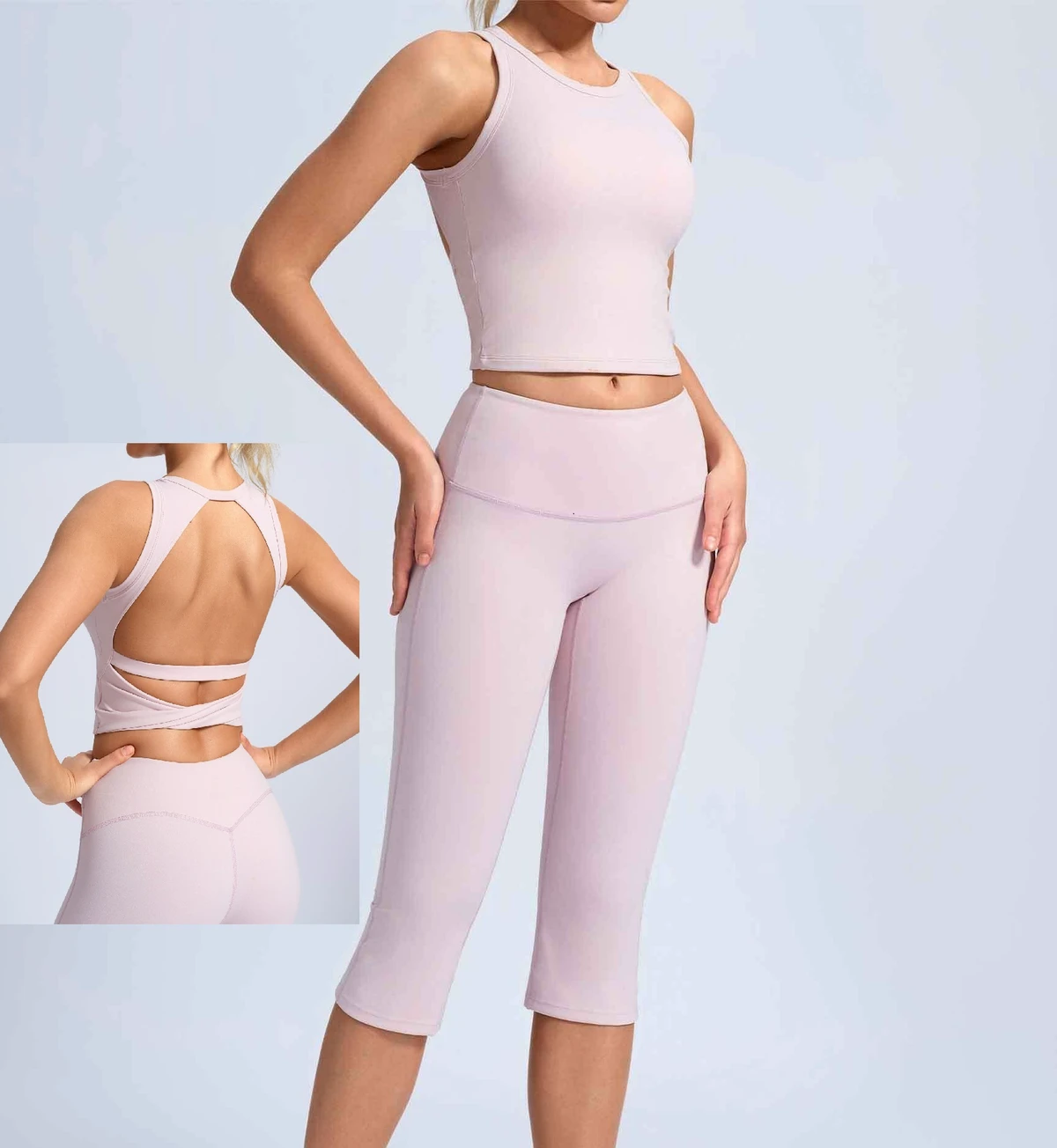 Yoga Sets Quick Dry Tight Running Gym Fitness Sets High Waist Sports Set For Women Outdoor Fitness Gym Wear
