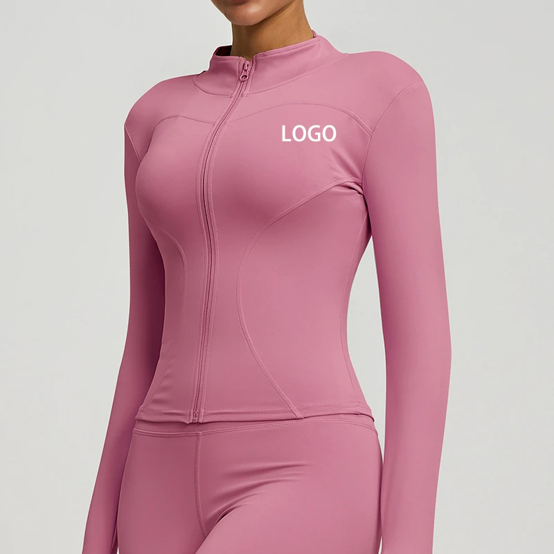 Custom Yoga Sets For Women Long-Sleeved Regular Fit Plus Size Yoga Sports Jacket Slimming Look Fitness Running Workout
