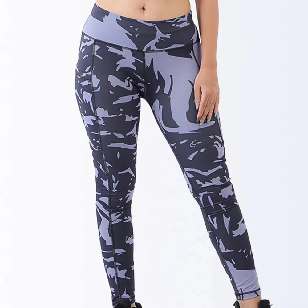 High Waisted Women Yoga Leggings Printed Workout Gym Pants Tummy Control Stretch Fitness Tights