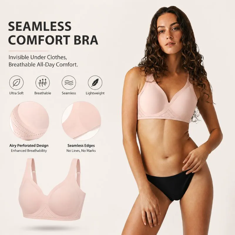 Wholesale Plus Size Vneck Mesh Breath Bonded Jelly Bra High Support Wireless Push-up Women's Soft Comfort Seamless Bra For Daily