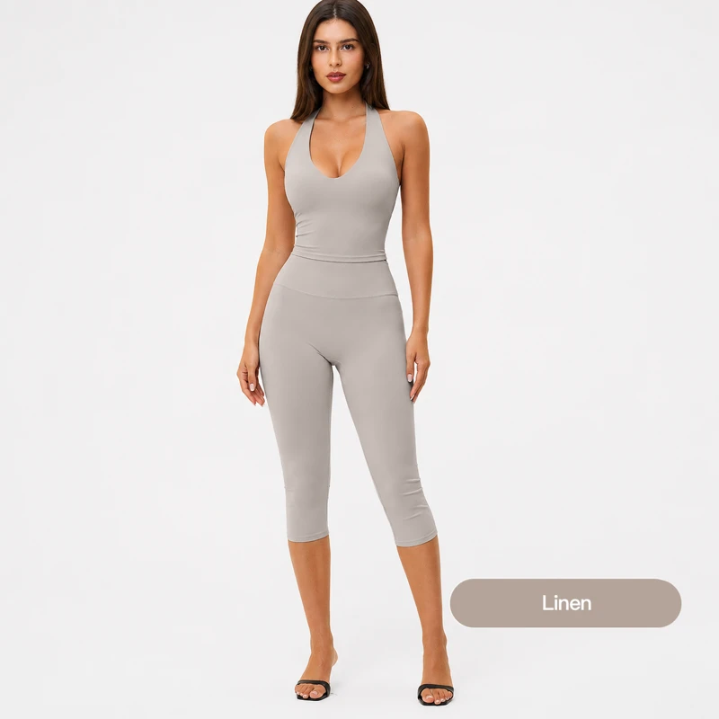 Jinyu Custom New Design WomenWorkout Vest Outfit Sports Wear Yoga Suits Scrunch Leggings Yoga Set
