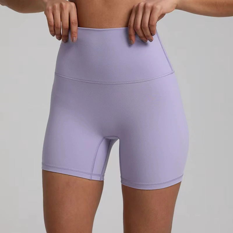 Yoga Shorts Women's Nude Fitness Three-quarter Pants High Elastic Yoga Cycling Pants