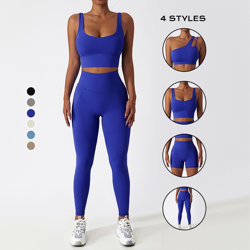 Women Two Piece Set Yoga Clothes Slim Fit Sleeveless Vest High Waist Leggings Women Gym Sport Set