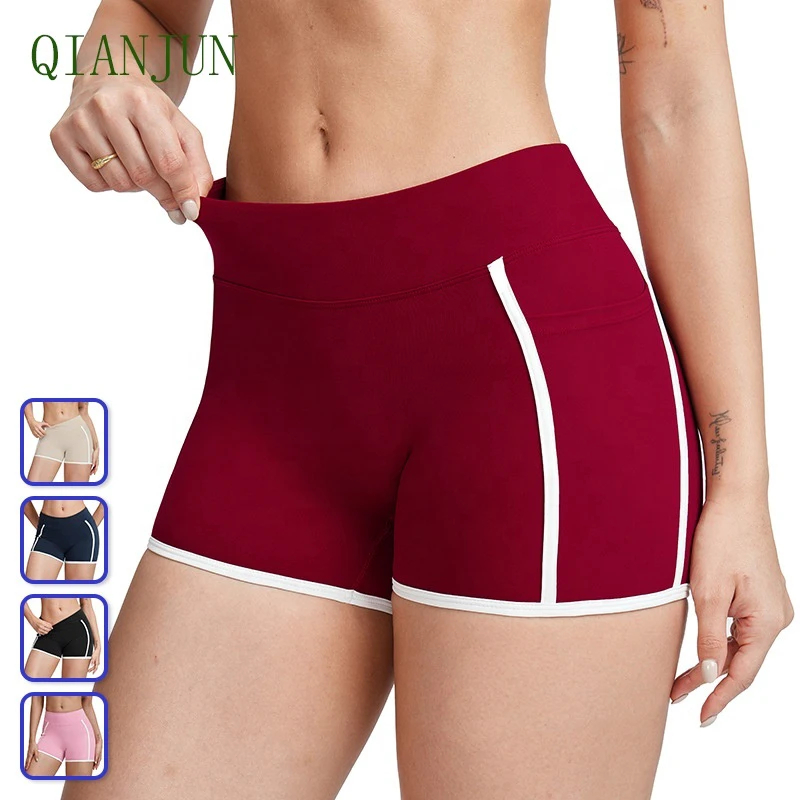 Gym Active Wear Yoga Pants For Women High Waist Breathable Slim Sports Biker Shorts Active Sports Workout Shorts