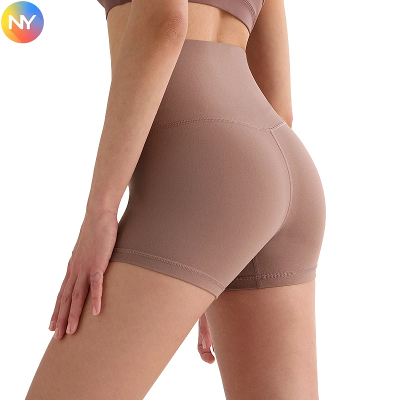 Women's 4-Way Stretch High Waist Antibacterial Yoga High-end Sewing Thread Shorts Fitness Activewear High Elastic Workout Shorts