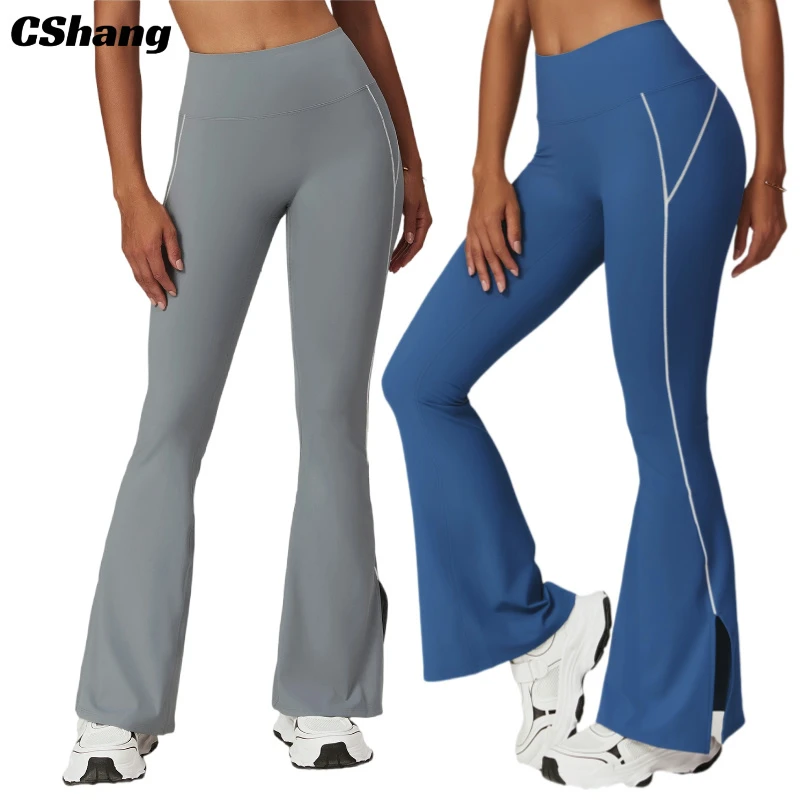 High Waisted Yoga Pants Fitness Buttery Soft Stretchy Gym Workout Leggings Women Athleisure Sports Flare Pants