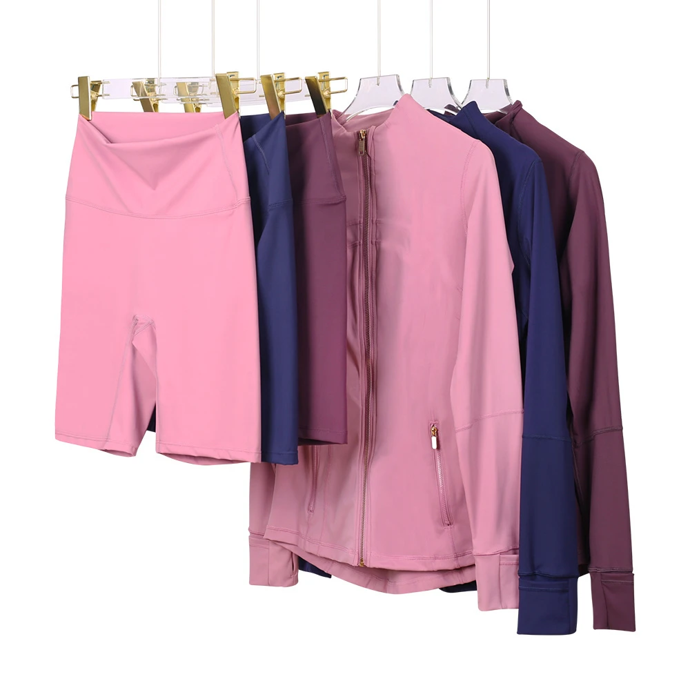 Hot Sales High Quality Women Yoga GYM Fitness Workout 2 Pieces Set Athletic Running Yoga Sportswear Quick-dry Elastic Outfits