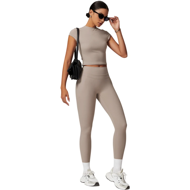 Custom Logo Backless Yoga Sets: Scrunch Butt High Waist Leggings & Activewear Two Piece Gym Fitness Set for Women