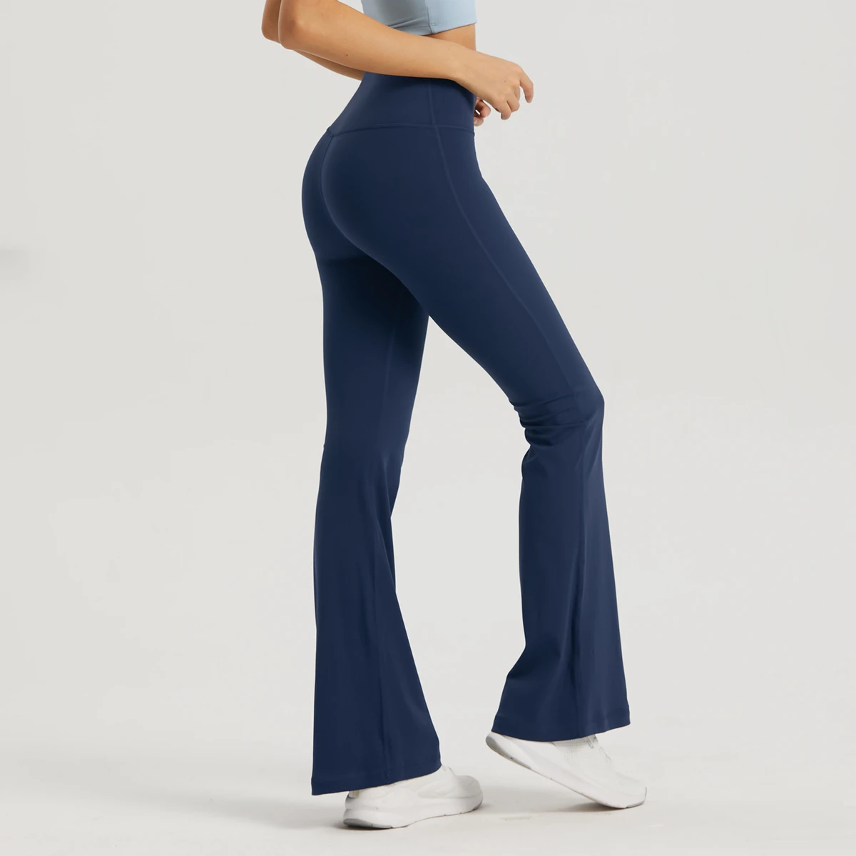 Top Quality Women High Waist Flared Leggings High Elastic Waist Shaping Hip Lifting No Camel Toe Quick Dry Breathable Yoga Pants
