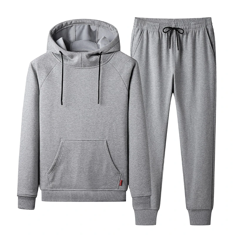 Custom High Quality Cotton Tracksuit Men Sportswear Tracksuit Hoodies Jogger Set Autumn
