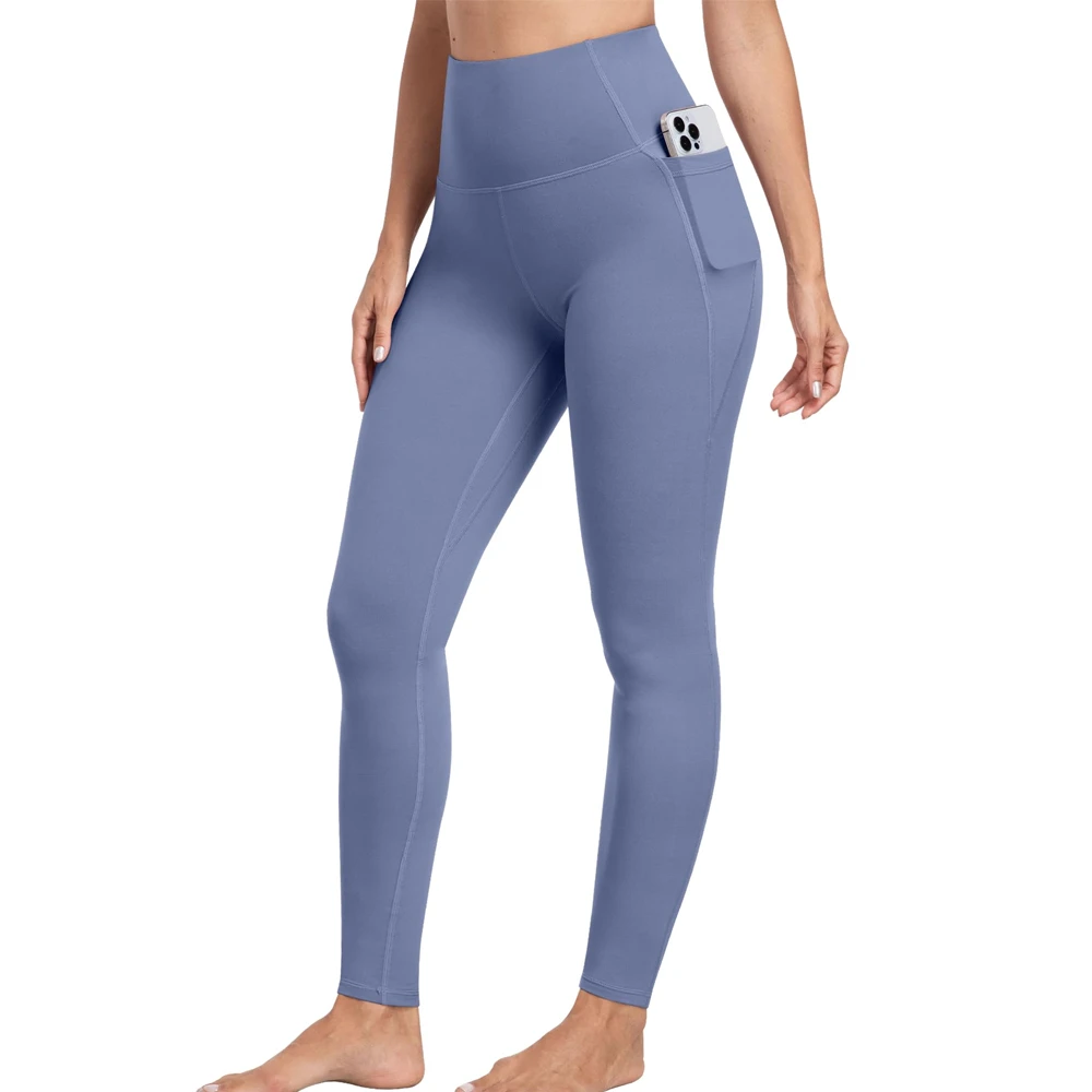 New Fashion Women Yoga Leggings Solid Ankle-Length High Quality Four-Way Stretch Elastic Waist Spandex/Nylon Yoga Leggings