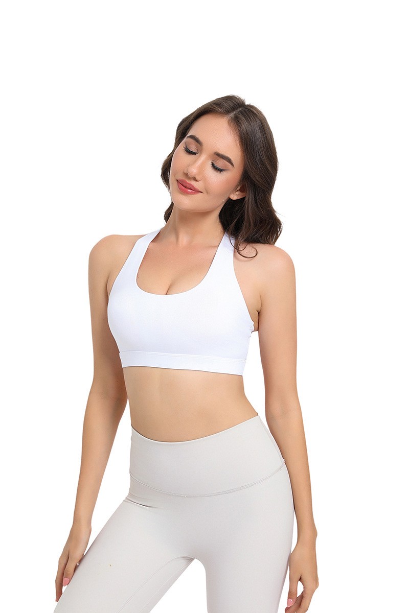 ZY Brand Anti-seismic Sweat-Wicking Skinny Fit Sports Bra for Women with Open Design for Running Gatherings 200g Fabric Weight