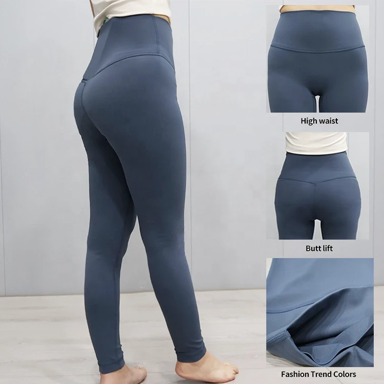 Buker New Customize Seamless High Waist Butt Lift Fitness Gym Wear Clothes Women'S Yoga Pants Leggings With Pockets