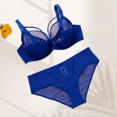 Plus Size Womens Bra & Brief Sets US34-42CDEFGHI J K Cup 2pieces Underwear Full Cup Lace Sexy Wide Strap