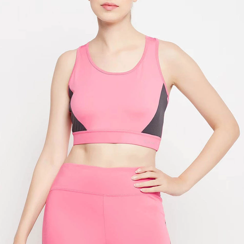 Wholesale Comfortable Quick Dry Breathable Lightweight High Support Women Yoga Sports Bra for Gym Fitness with Front Logo on bra