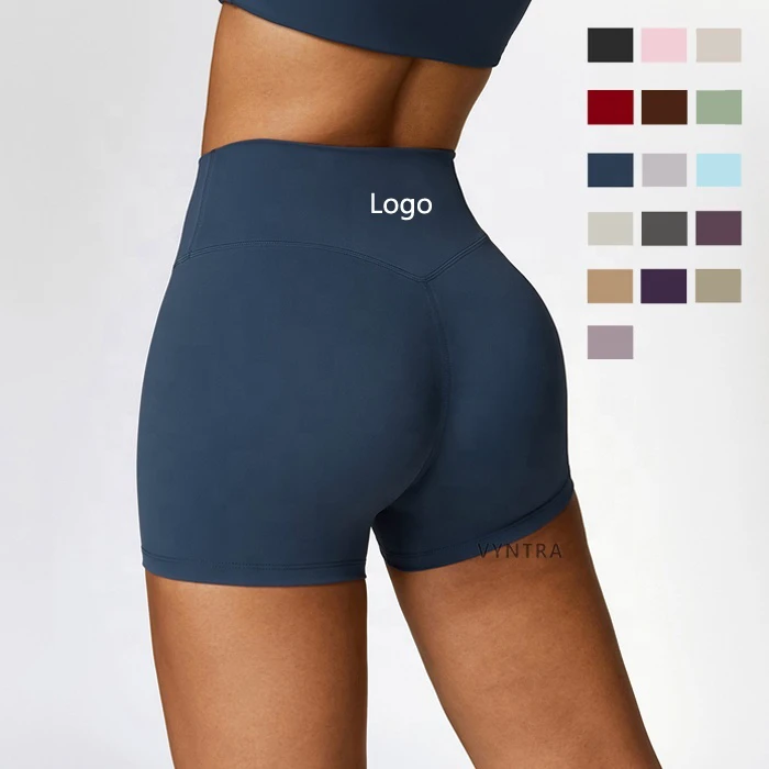 Women's Workout High Impact Waist Tummy Control Butt Lifting Buttery Soft Fitness Gym Running Compression Yoga Sports Shorts