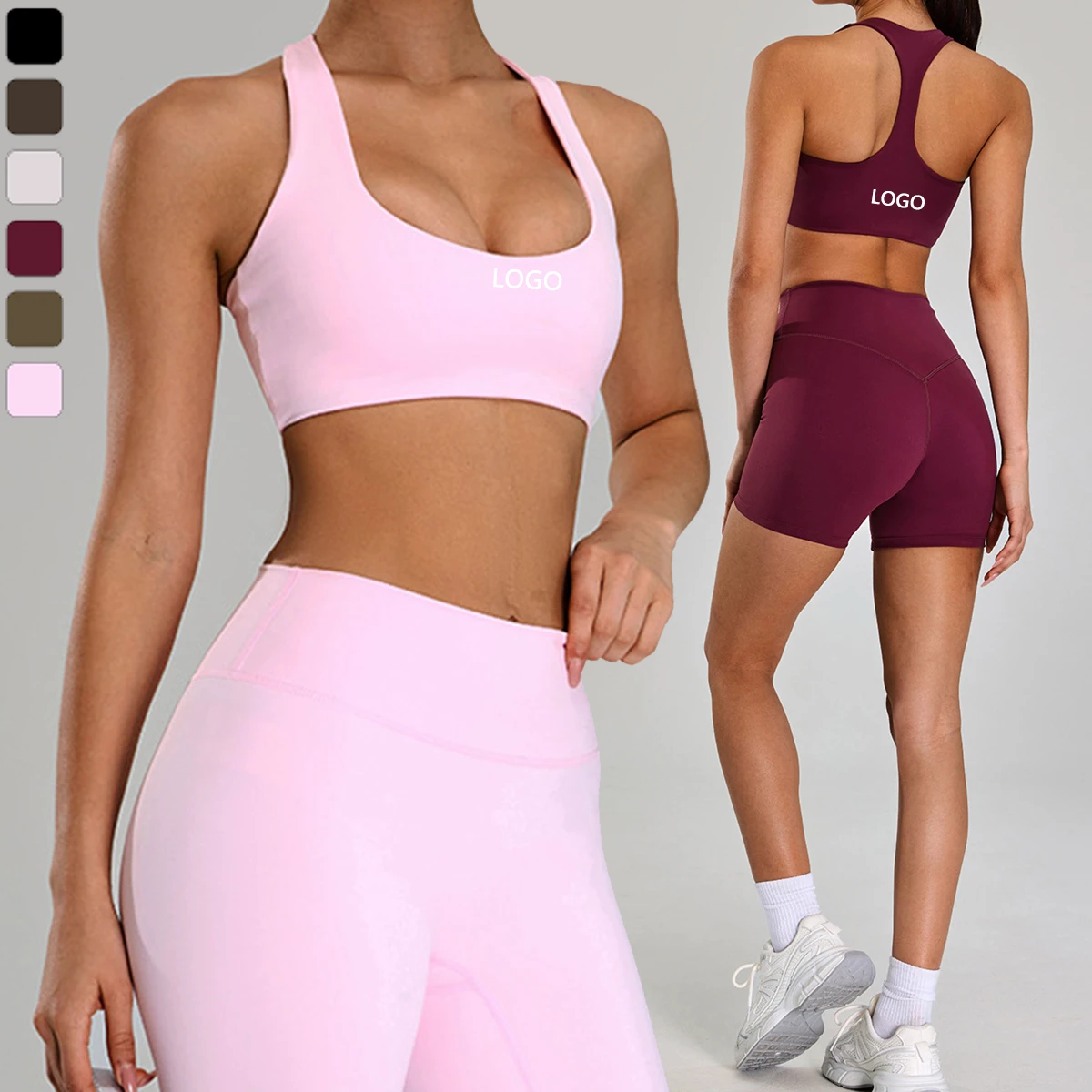 Women Sexy Back Yoga Bra Naked Feeling Bras Shockproof Sports Running Dancing Workout Active Wear