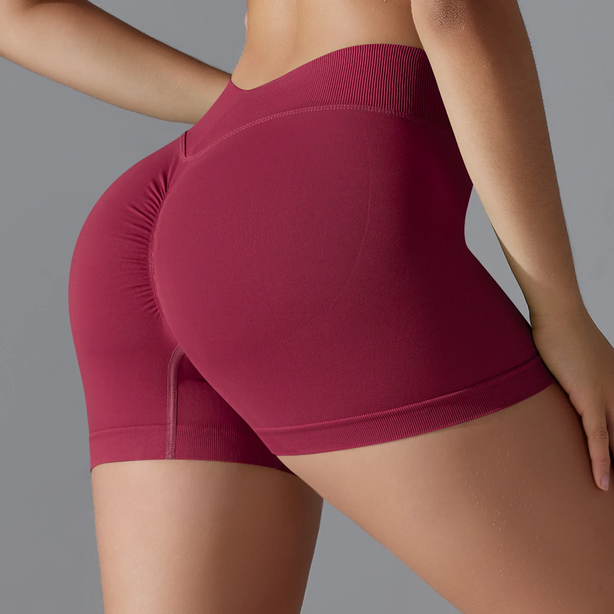 Women's High Waist Seamless Butt Lifting Scrunch Back Summer Workout Active Fitness GYM Compression Running Shorts for Women